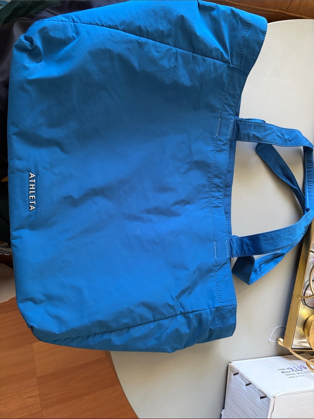 Athleta Bright Blue Nylon Tote with Dual Handles